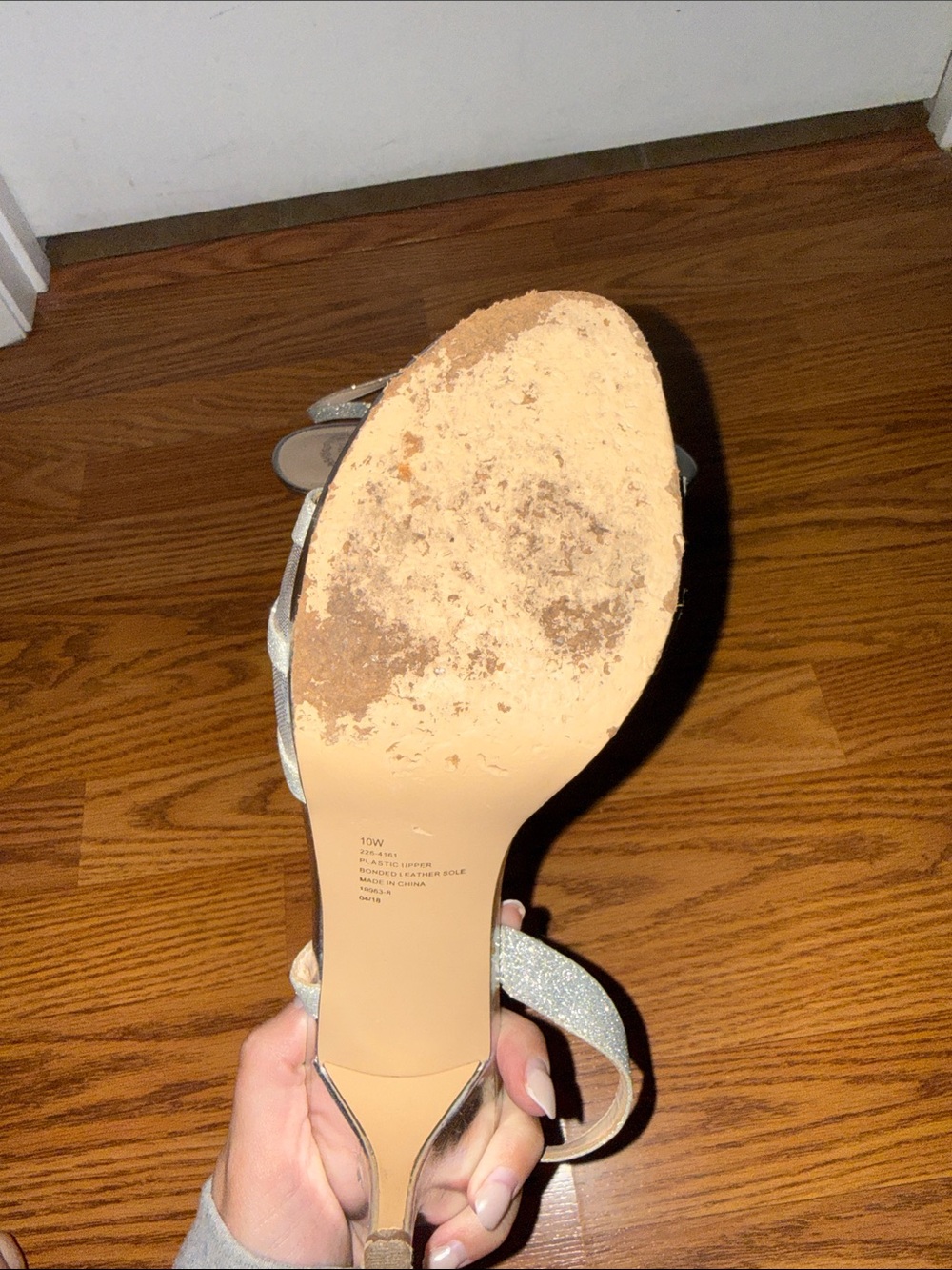 Women's Iridescent Slingback Sandals - Light Metallic - Picture 3 of 3